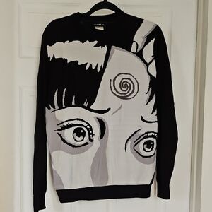 Black and White Graphic Sweater